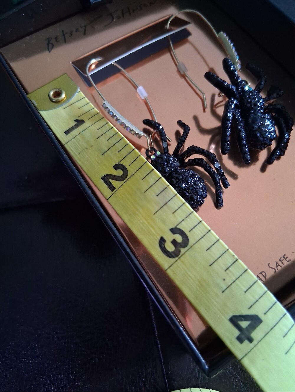 Betsey Johnson Spooky Spider Earrings - Picture 3 of 6